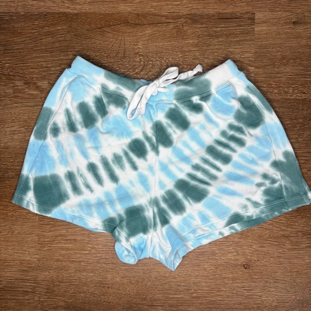 Lucky Brand Blue and Green Tie Dye Shorts size XS